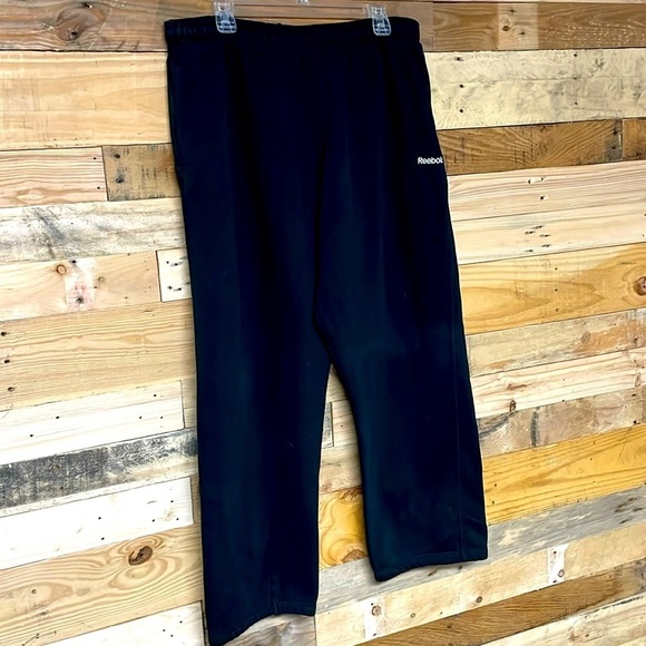 Reebok size large black jogger sweatpants with pockets - Picture 1 of 7
